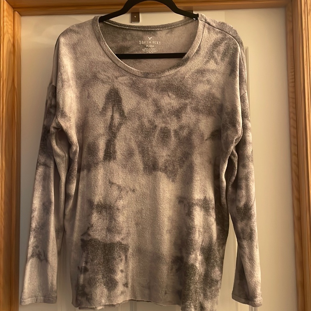American Eagle Grey TieDye Sweater